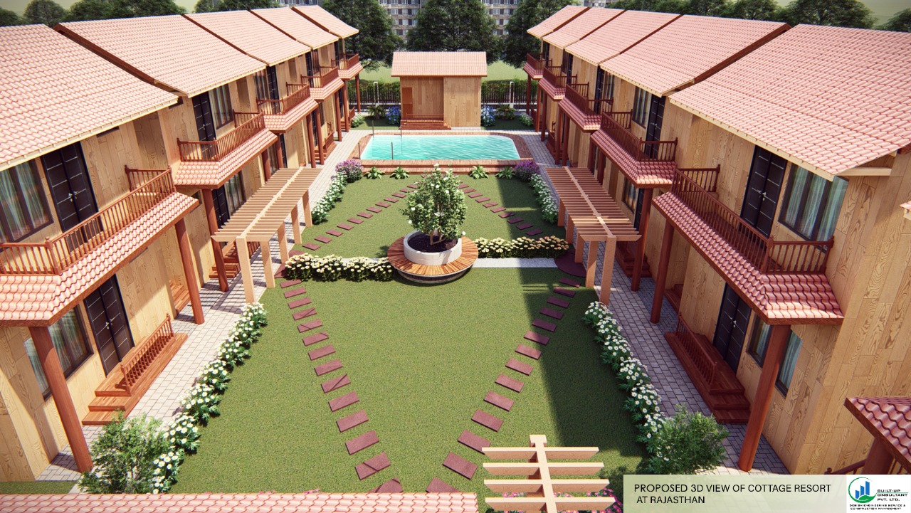 Planning, Design Engineering Consultancy For Small Cottage Resort Design Within 10700 Square Feet Area.