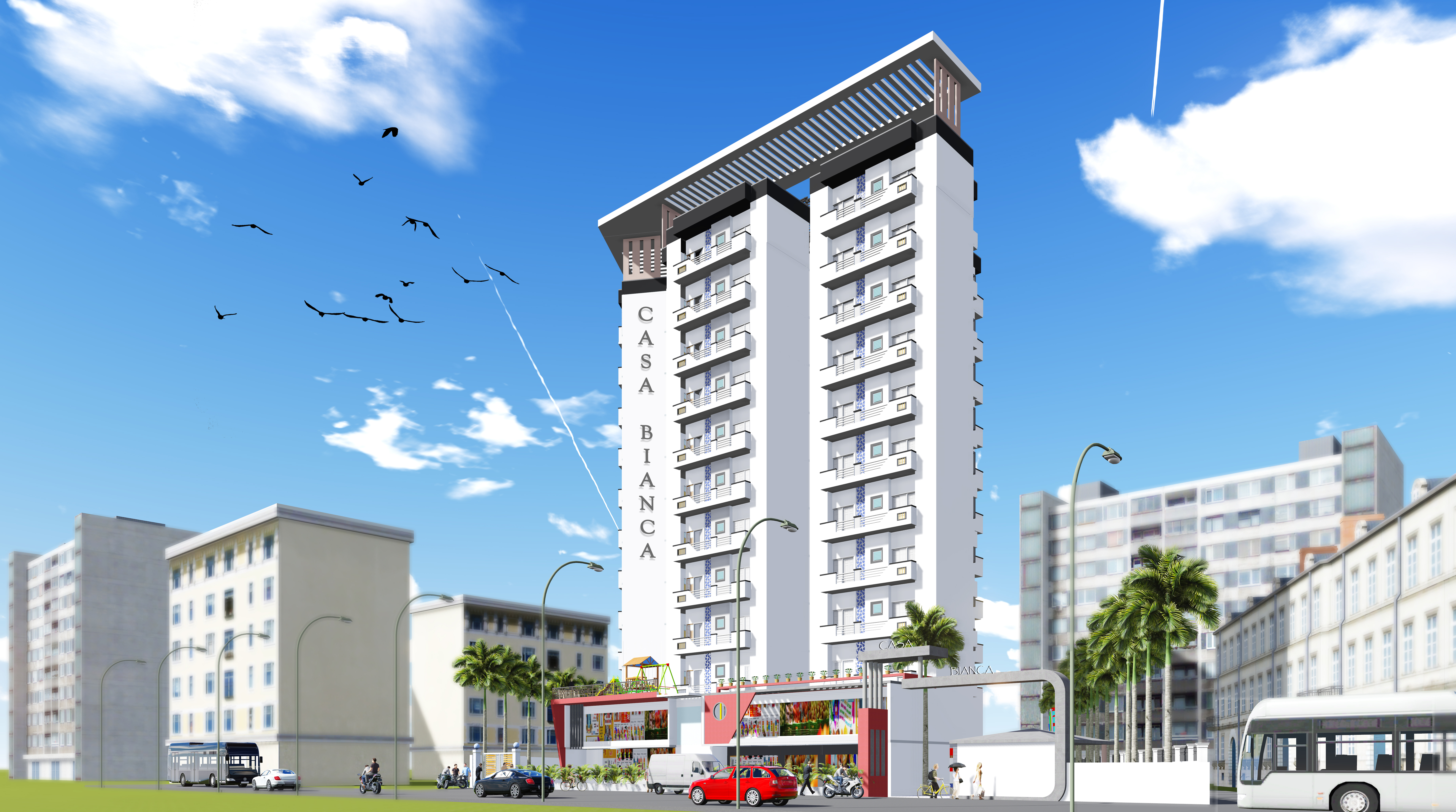 Proposed "Casa Bianca" multistorey apartment, Varanasi